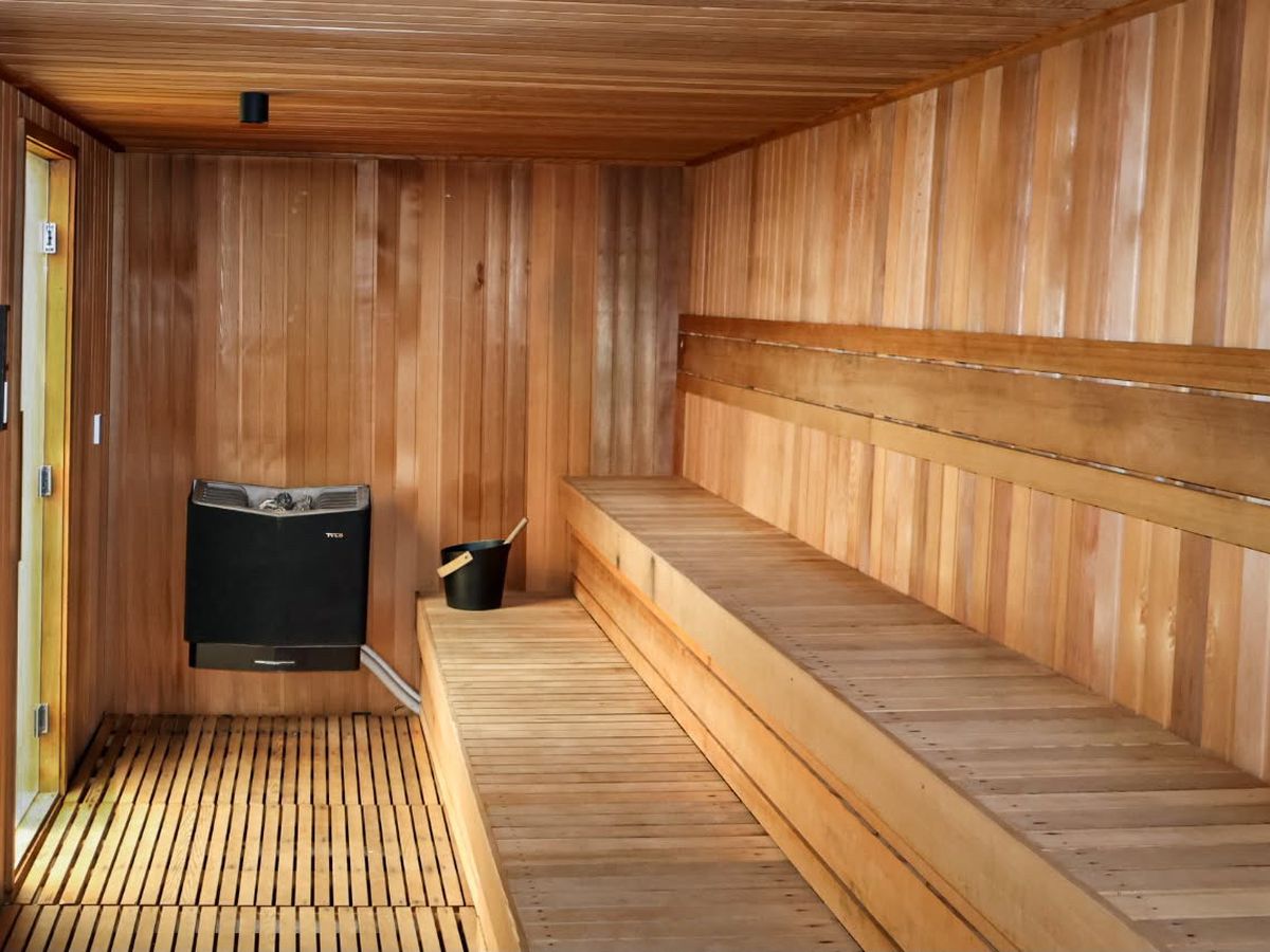 Cedar-lined sauna at Jungle Retreat